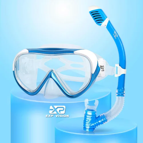 Vista 12 de Juego de esnórquel para niños, máscara de buceo para niños, gafas de natación antivaho y equipo de esnórquel seco para niños y niñas de 4 a 14 años