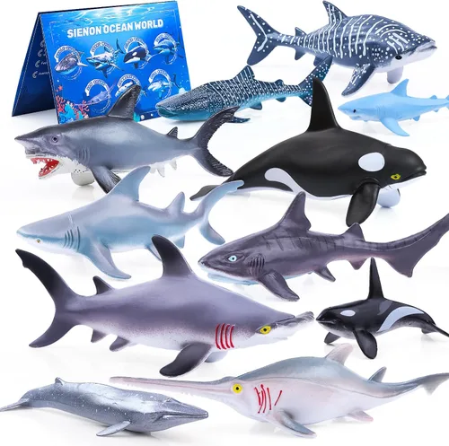 Vista 8 de SIENON Juego de 23 piezas de pájaros realistas, figuras surtidas de aves de vida silvestre con nido, cuervo, kiwi, avestruz, guacamayo, halcón