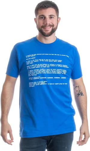 Vista 2 de Blue Screen of Death Geeky Windows Error, Funny Computer Nerd - Camiseta unisex, Azul Patchwork