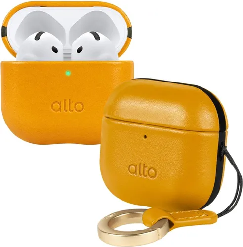 Vista 16 de alto Funda de Cuero Italiano Compatible con AirPods Pro 2ª Generación 2022 Mujeres Hombres Carcasa Rígida Protectora Soporta Carga Inalámbrica LED