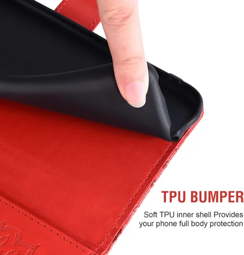 Vista 6 de Funda de teléfono para iPhone 11 Pro Max 6.5 con protector de pantalla de vidrio templado y funda de cuero con tapa para tarjetero, accesorios
