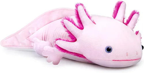 Vista 4 de Axolotl - Juguete de peluche de simulación de ajolote azul de 20 pulgadas, lagarto espeluznante lindo juguete de peluche real, colección de regalo