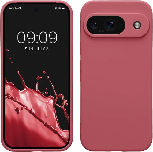 Vista 143 de kwmobile Funda compatible con Google Pixel 9 - Funda protectora delgada de TPU para teléfono - Acabado mate suave - Piedra antigua