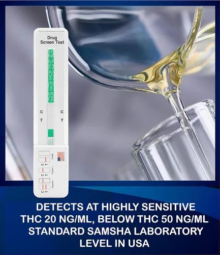 Vista 4 de DrugExam - Kit de prueba de drogas de un solo panel con THC de marihuana altamente sensible de 20 ng/ml, prueba de drogas de marihuana con nivel