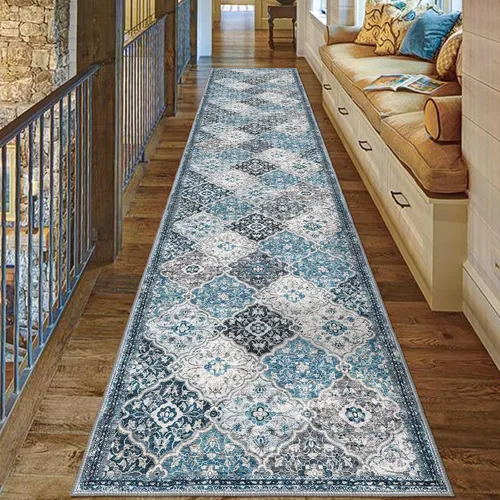 Vista 10 de KILOCOCO Alfombra marroquí pequeña, de 2 x 3 pies, color negro/dorado, súper suave, lavable, para interiores, vintage, lavable, antideslizante