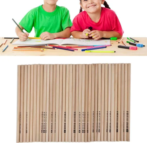 Vista 5 de 50pcs lápiz de escritura de grafito de madera ambiental 2b (triángulo 2B)