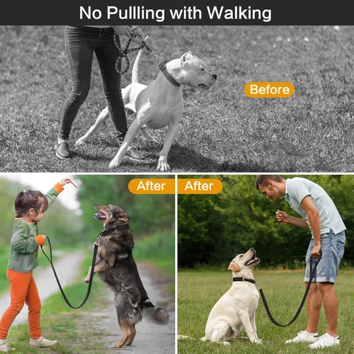 Vista 6 de Collar de entrenamiento de puntas con puntas cómodas y hebilla de cierre rápido – Collar de pellizco para perro con cubierta de nailon