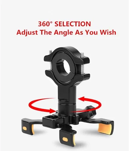 Vista 3 de Soporte ajustable para teléfono de bicicleta de 360°, soporte universal para teléfono de motocicleta con agarres de silicona antideslizantes, ajuste