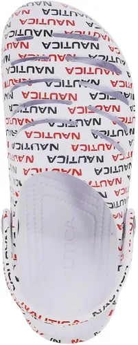 Vista 4 de Nautica Zuecos para mujer - Sandalias deportivas - Zapatos de agua sin cordones con correa trasera ajustable - Zapatos deportivos de playa - River