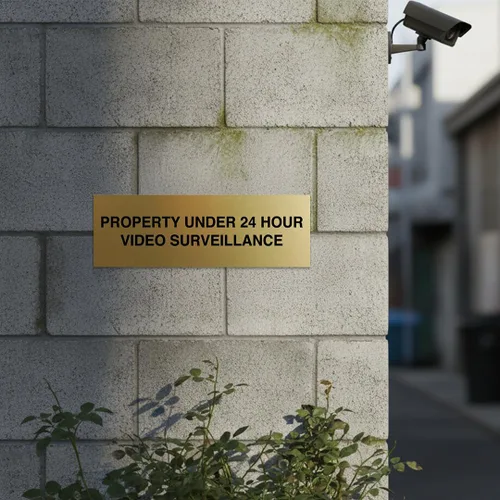 Vista 4 de Signs ByLITA Basic Property - Señal de video bajo vigilancia (24 horas), tamaño pequeño