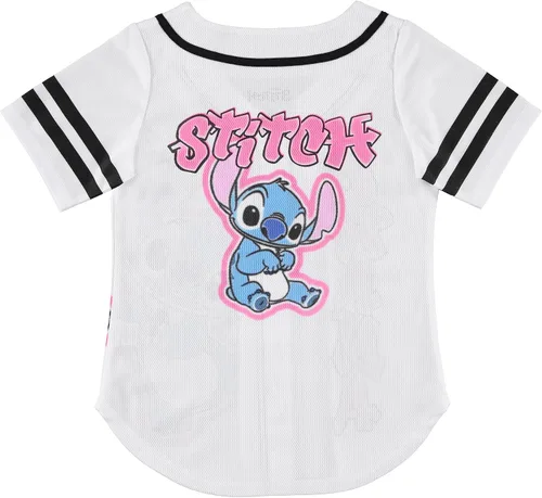 Vista 2 de Disney Camiseta de béisbol para niñas con Lilo & Stitch y Mickey Mouse, tallas para niñas 4-16