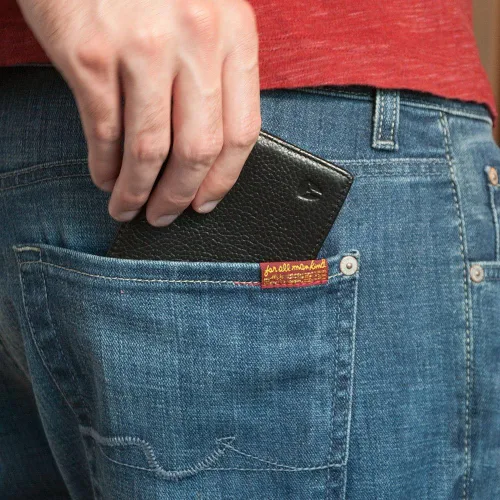 Vista 6 de Billetera de dos espacios para identificación, sostenedor de RFID, compartimento para tarjetas de capacidad extra, lo mejor en protección