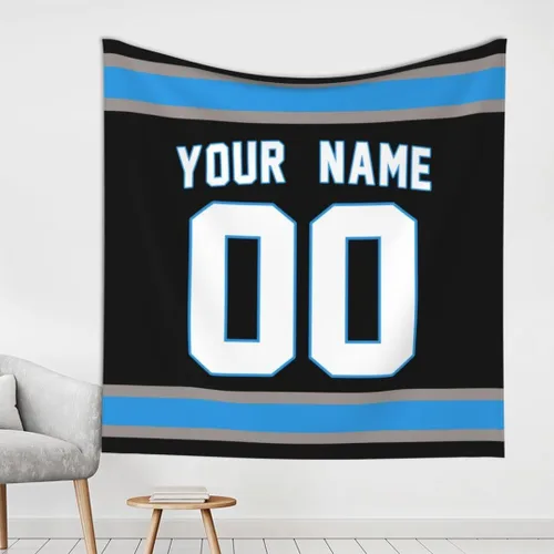 Vista 27 de Tapiz personalizado de fútbol americano personalizado con cualquier nombre, tapiz de 59 x 59 pulgadas, para colgar en la pared, gimnasio, deportes