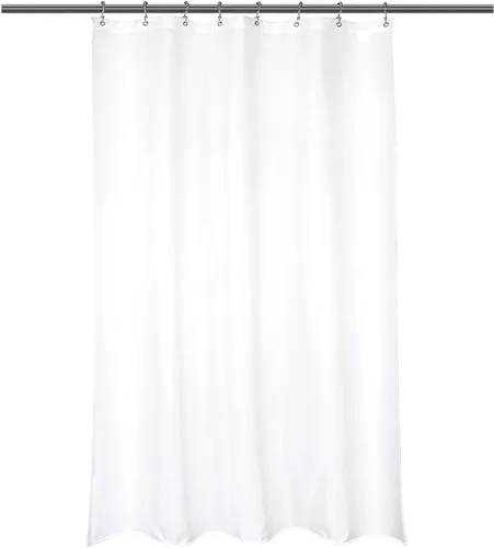 Vista 9 de Barossa Design - Cortina de ducha de tela impermeable para cabina de microfibra de calidad hotelera, 32" de ancho x 72" de alto, lavable a máquina