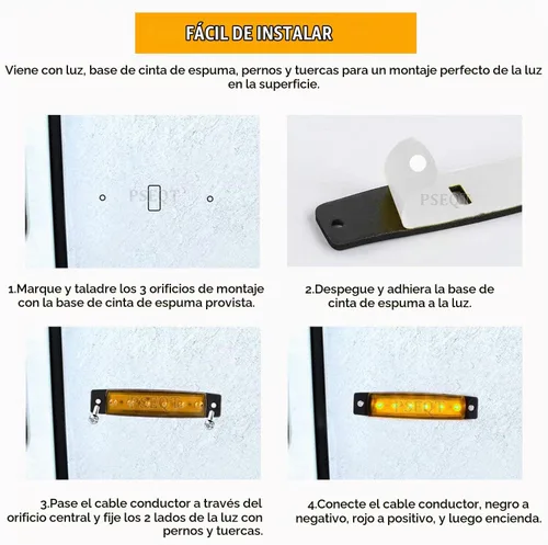 Vista 6 de PSEQT 10 unidades de luces LED de tira de roca para auto, luces de rueda de bajo brillo, kits de iluminación para guardabarros, impermeables