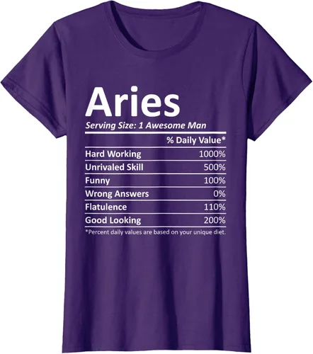 Vista 10 de ARIES Nutrition - Camiseta divertida de regalo con nombre personalizado para cumpleaños, Negro, S