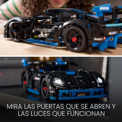 Vista 6 de LEGO Technic Porsche GT4 e-Performance - Coche de carreras de juguete, auto a control remoto con detalles auténticos, modelo interactivo Porsche