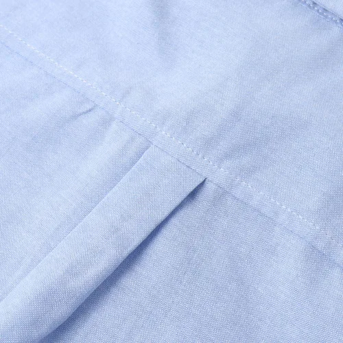 Vista 7 de Spring&Gege Camisa Oxford de manga corta para niños de algodón sólido con botones (4-14 años)