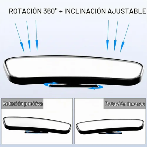 Vista 4 de WildAuto Espejo de Punto Ciego, Espejo Auxiliar Universal Ajustable de Ángulo Amplio para Coches (Adhesivo, 2 piezas)