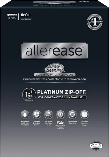 Vista 10 de AllerEase Platinum - Protector de colchón impermeable con cremallera, tamaño individual