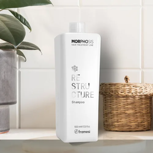 Vista 6 de Framesi Morphosis Restructure Shampoo - Champú reconstructor para cabello dañado - Champú sin sulfato - Ayuda a reparar y revivir para apoyar un