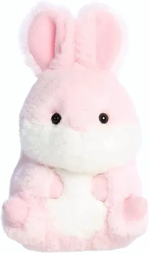Vista 3 de Aurora Rolly Pets Bundle - Juego de conejitos de peluche de 5 pulgadas (rosa y lavanda)