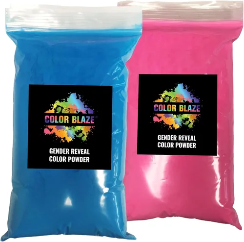 Vista 7 de Color Blaze Blue Baby - Polvo de revelación de género – 2 libras de polvo de color para niño – para el desgaste de la motocicleta, lanzamiento, Azul
