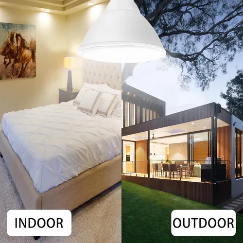 Vista 4 de PAR38 Bombillas LED de inundación para exteriores, paquete de 2 unidades, regulables 20 W (equivalente a 200 W) bombillas de inundación de base E26