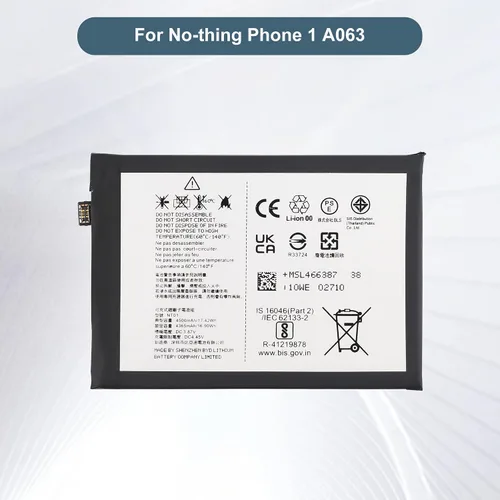 Vista 2 de Batería de repuesto NT01 compatible con Nothing Phone 1 A063, 3.87V 4500mAh, con kit de herramientas de reparación