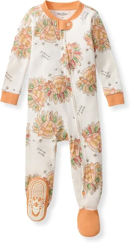Vista 72 de Burt's Bees Baby Pijama para bebé niña, 100% algodón orgánico, pijama de una pieza, overol diagonal con cremallera, ajuste cómodo