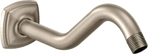 Vista 7 de Moen 161951BG - Brazo de ducha curvado con brida de pared, oro cepillado