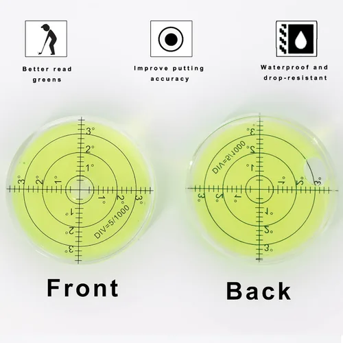Vista 7 de Golf Green Reader Pro Putt marcador de pelota de golf redondo Nivel de burbuja de alta precisión Golf Putting Aid Putting Green