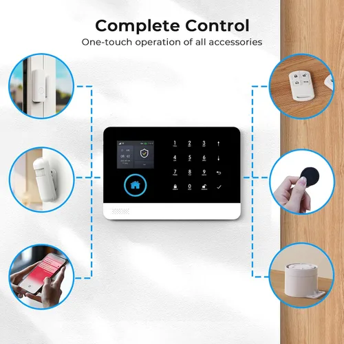 Vista 2 de Sistema de alarma PGST para seguridad del hogar, sistema de seguridad inteligente para el hogar, kit de 12 piezas