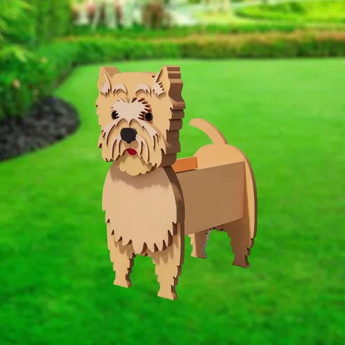 Vista 31 de XOOFMASS Lindas macetas de perro para plantas al aire libre, macetas de madera para perros, macetas en forma de perro, macetas para suculentas