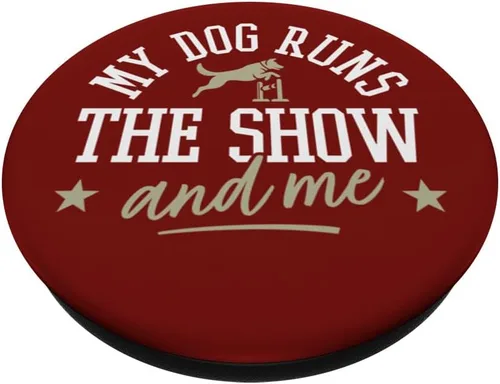 Vista 2 de Dog Agility Handler - Funny Dog Sports - Dog Agility PopSockets Adhesive PopGrip