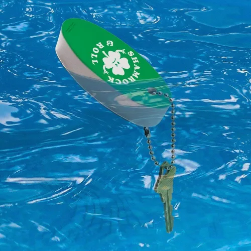 Vista 3 de GRAPHICS & MORE Shamrock and Roll Irish Rock Divertido Humor Flotante Llavero Oval Espuma Pesca Barco Boya Key Float, Multi