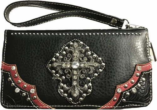 Vista 4 de Texas West Bolso cruzado para mujer con cartera a juego, varios