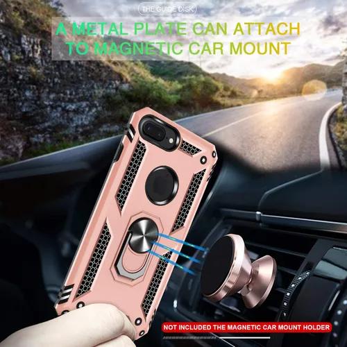 Vista 5 de Gritup Funda compatible con iPhone 6/6S/7/8 Plus con protector de pantalla HD, grado militar, a prueba de golpes, con anillo magnético para iPhone