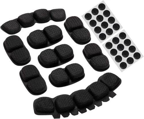 Vista 14 de Kit de acolchado para casco, almohadillas universales de espuma de repuesto para bicicleta, motocicleta, accesorios para casco (negro, juego de 1)