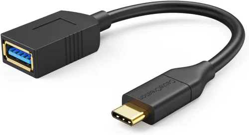 Vista 12 de CableCreation Adaptador USB C a USB hembra de 90 grados, cable USB C OTG, tipo C a USB A, conector hembra compatible con MacBook Pro Air, iPad