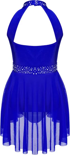 Vista 44 de CHICTRY Kids Girls Sparkly Rhinestone Ballet Gymnastics Leotards Modern Lyrical Dance Costume