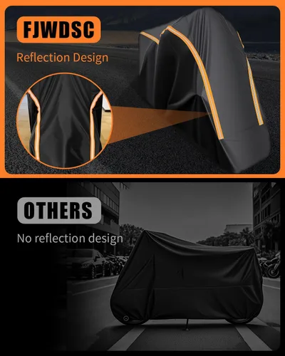 Vista 6 de Funda Completa para Motocicleta Impermeable para Almacenamiento Interior/Exterior, Funda Impermeable para Motocicleta Resistente con Tiras