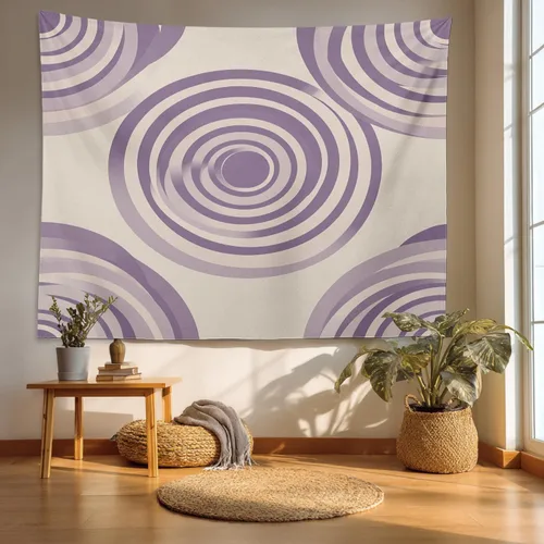 Vista 56 de Batmerry Abstract Repeat Polyester Tapestry, Tiled Directional Lightweight Wall Hanging High-Definition Print Backdrop For Dorm Room Bedroom Living
