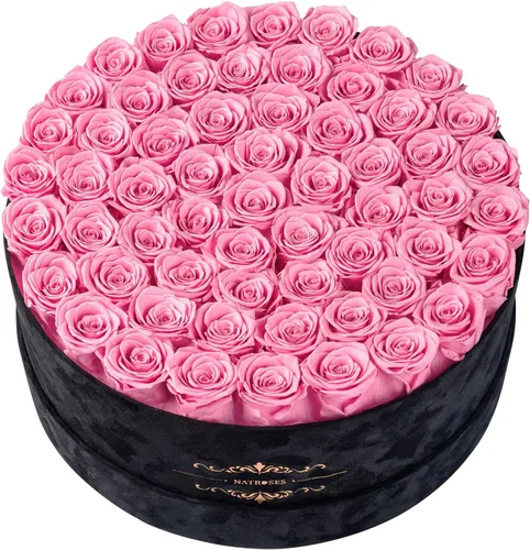 Vista 15 de 27 rosas preservadas en una caja de flores para entrega, regalos