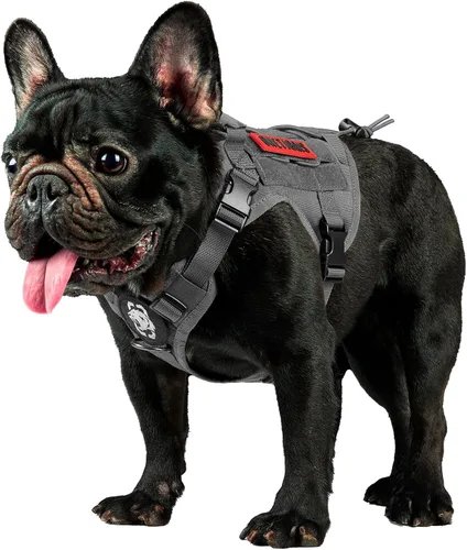 Vista 32 de OneTigris - Arnés táctico para perros pequeños, chaleco de servicio sin tirones para perros pequeños