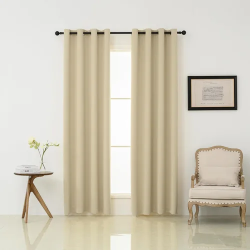 Vista 75 de Pickluc - Paneles de cortinas opacas con ojales, cortinas para bloquear la luz para el dormitorio, aisladas térmicamente, reducción de ruido