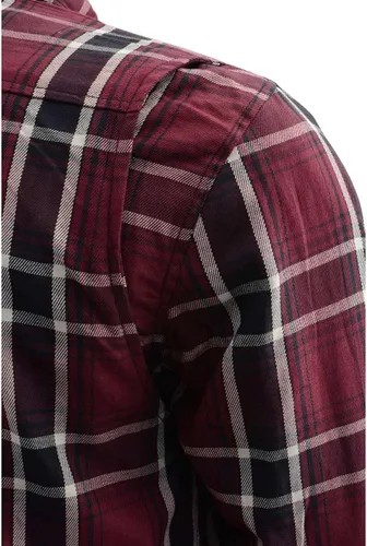 Vista 8 de Milwaukee Leather MPM1640 Camisa de franela a cuadros para hombre con armadura aprobada por la CE - Reforzada con fibra de aramida