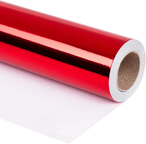 Vista 16 de RUSPEPA Papel de regalo metálico negro, papel de color sólido, perfecto para bodas, cumpleaños, Navidad, baby shower, 17 pulgadas x 32.8 pies