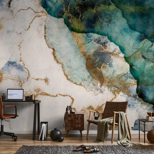 Vista 6 de artgeist Mural de pared de piedra sintética de 135 x 101 pulgadas, papel tapiz autoadhesivo extraíble de gran tamaño para decoración de pared, #02