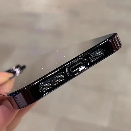 Vista 6 de Casechics Funda compatible con iPhone, marco electrochapado con purpurina, protección para el lente de la cámara, suave a prueba de golpes